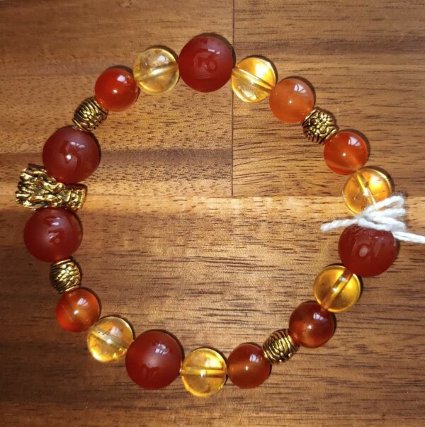 Bracelet Citrine et Cornaline