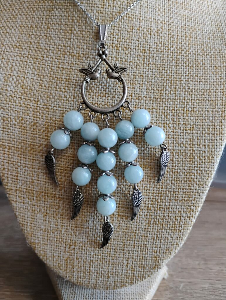 Aigue Marine Pendentif Sculpté