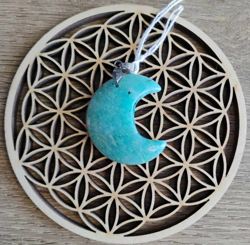 Amazonite Pendentif Lune