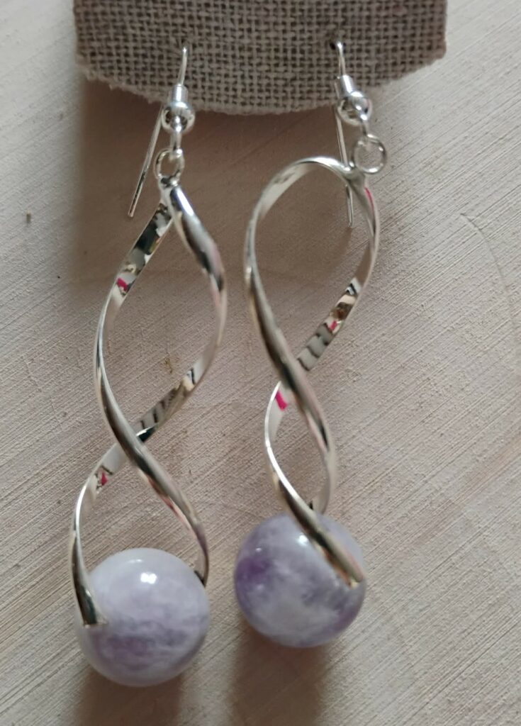 Améthyste Boucle d'Oreille
