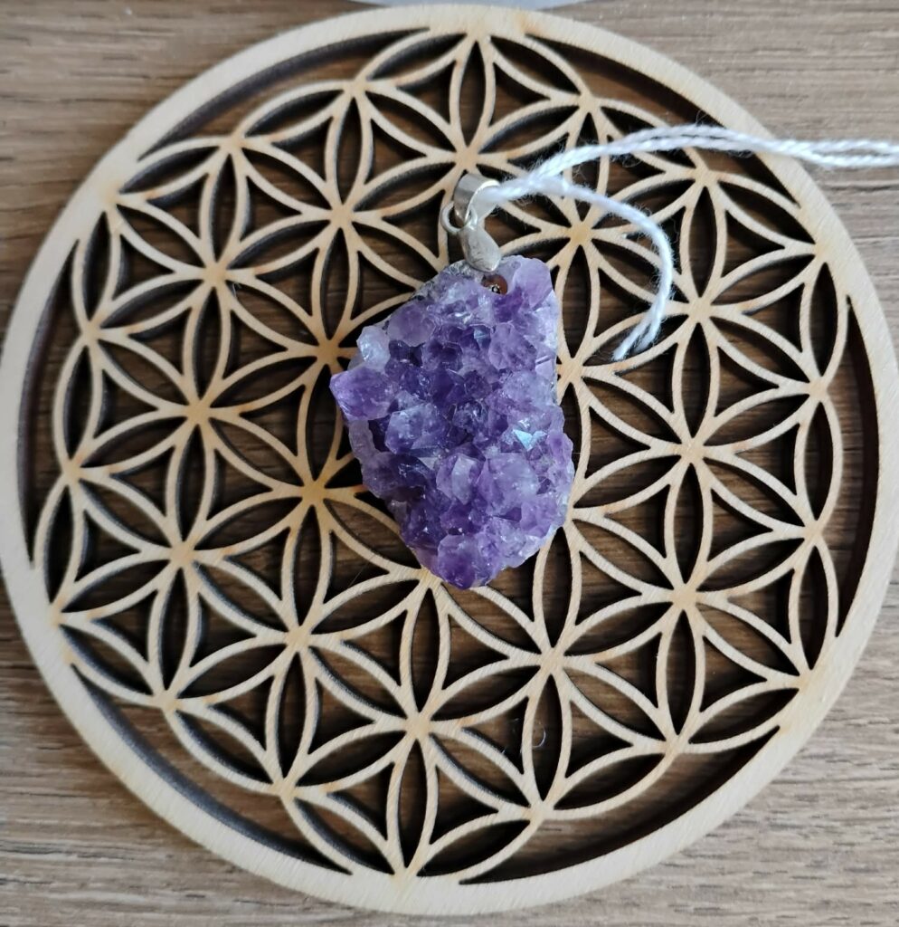 Améthyste Pendentif Sculpté