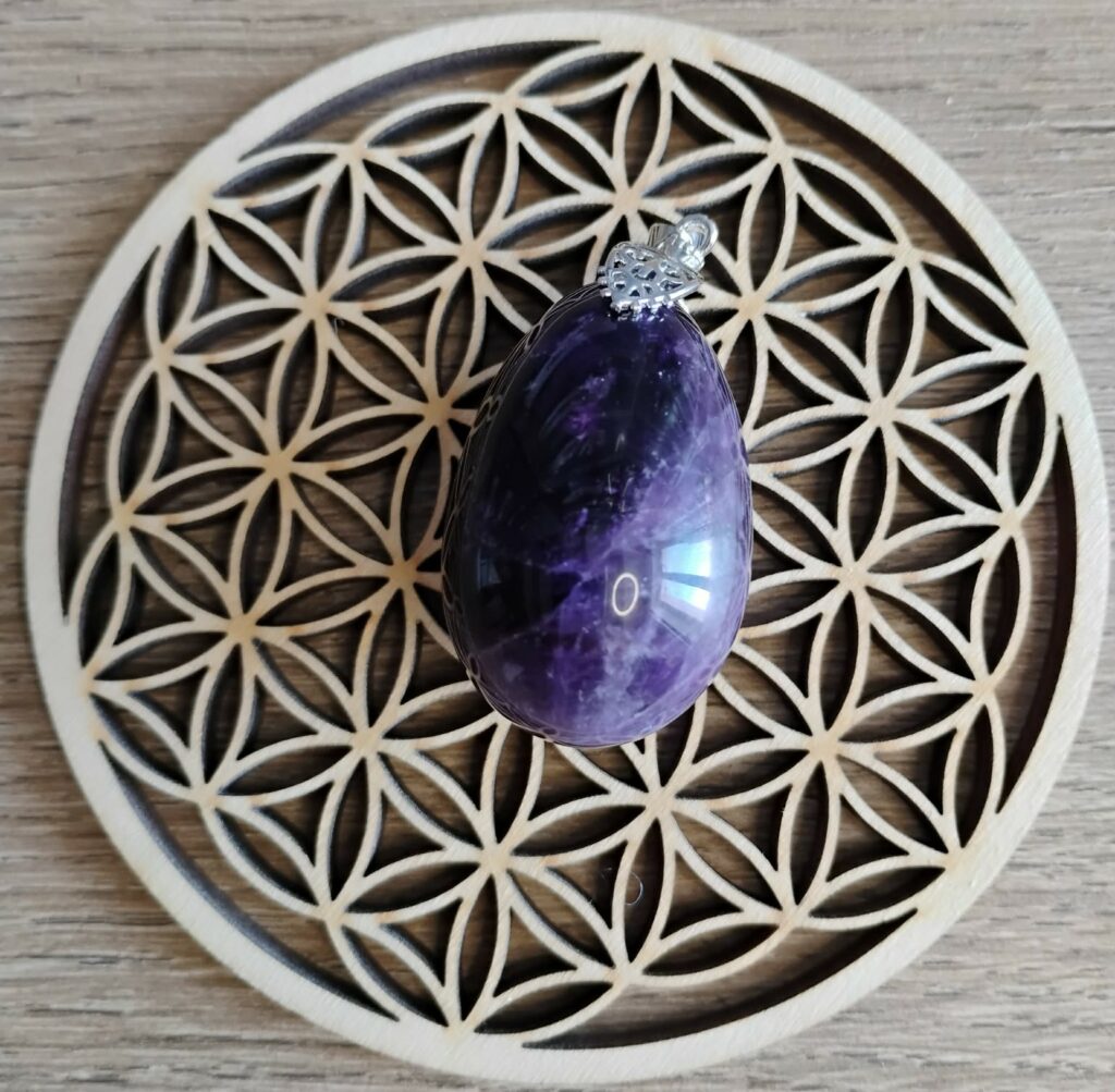 Améthyste Pendentif Oeuf
