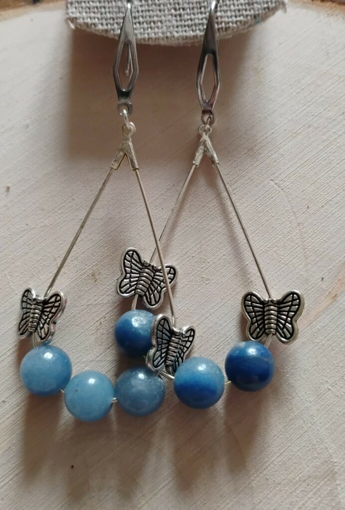 Aventurine Bleue Boucle d'Oreille