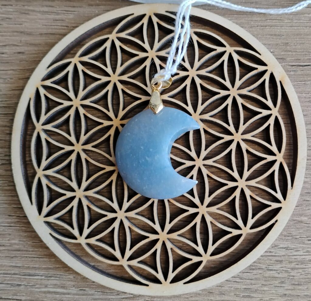 Aventurine Bleue Pendentif Lune