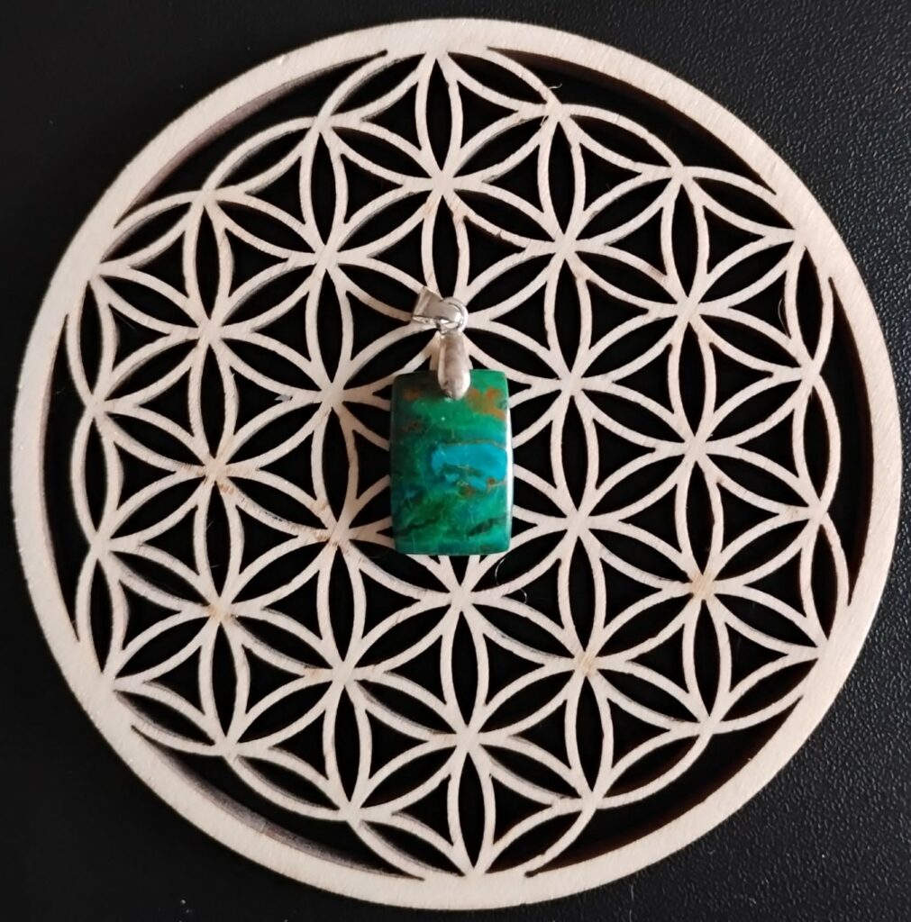 Azurite Chrysocolle Pendentif 12€