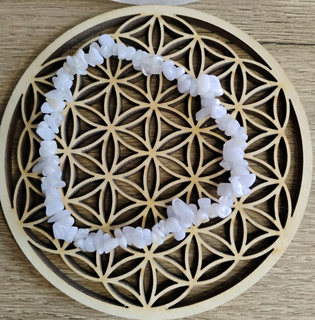 Calcédoine Bleue Bracelet Chips
