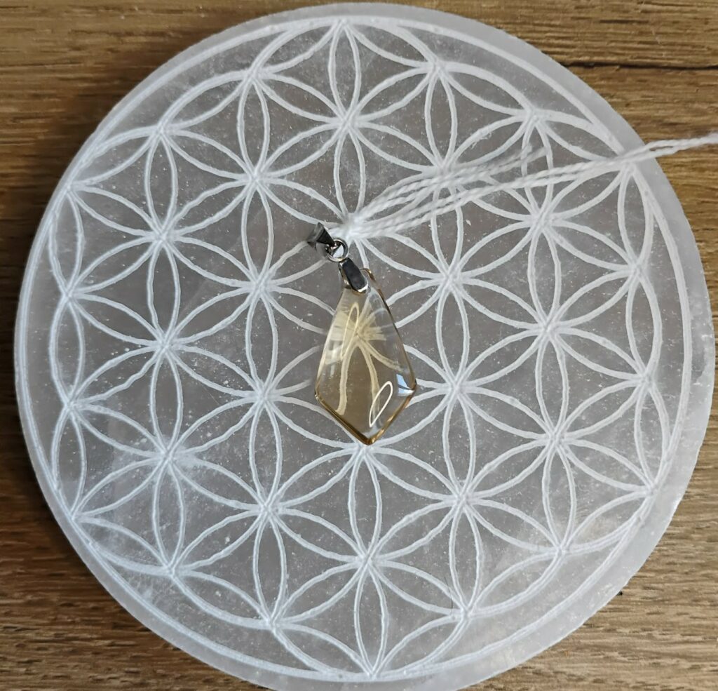Citrine Pendentif Cerf-Volant