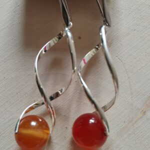 Cornaline Boucle d'Oreille