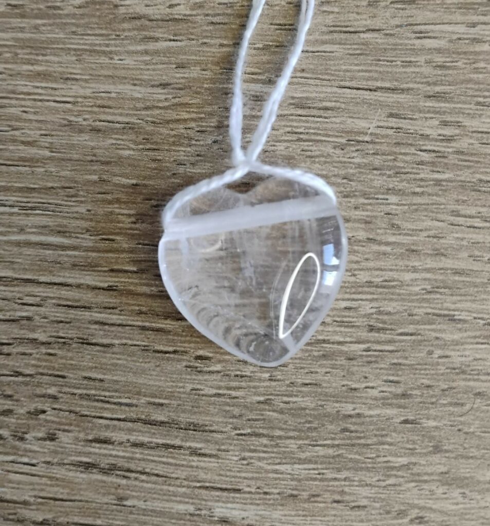 Cristal de Roche Pendentif Coeur