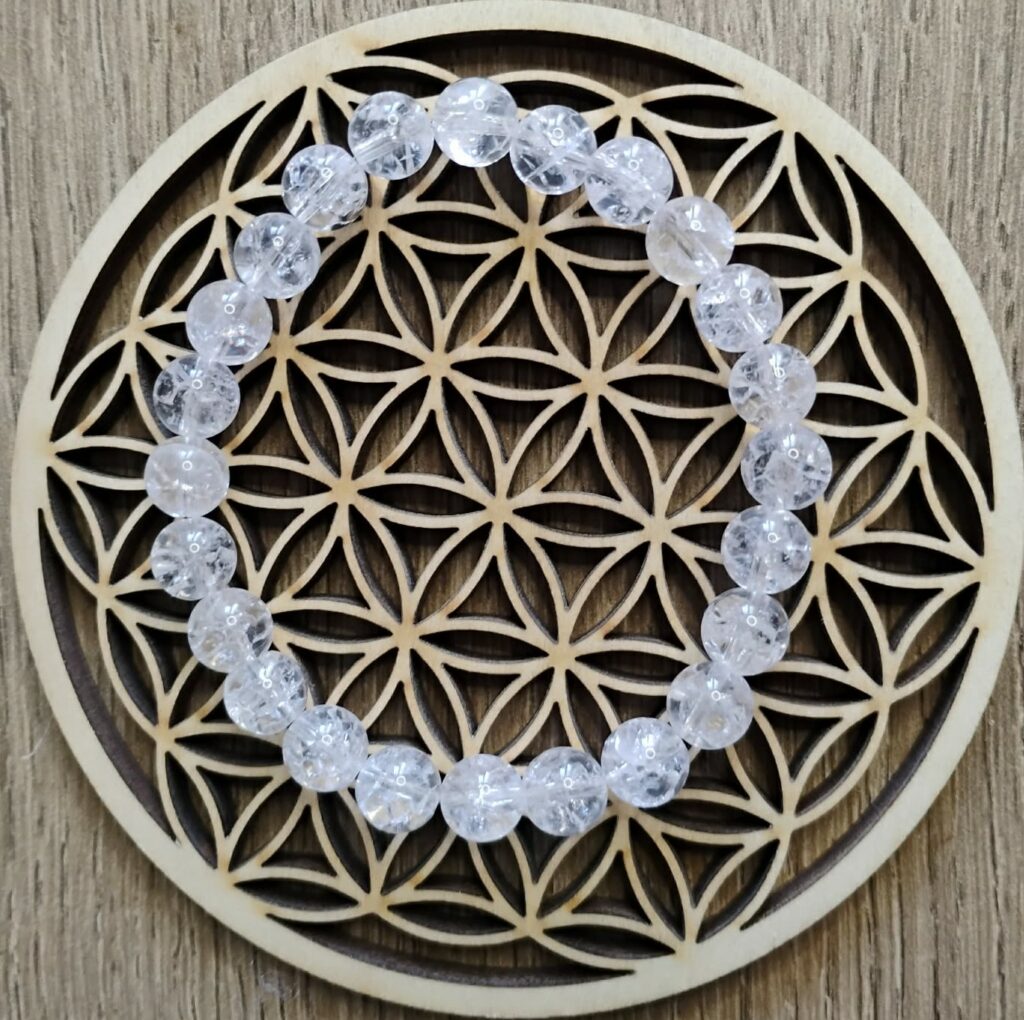 Cristal de Roche Craquelé Bracelet 8Mm