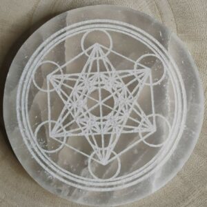 Sélénite Cube de Métatron