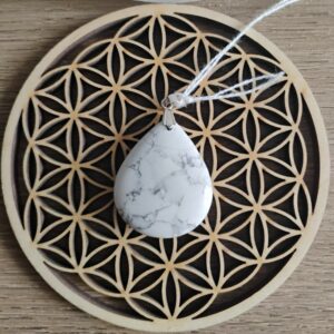 Howlite Pendentif Goutte