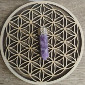 Lépidolite Pendentif Pointe