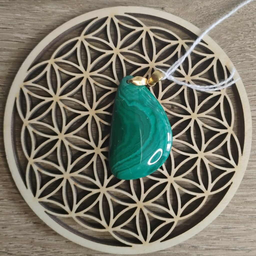 Malachite Pendentif Triangle