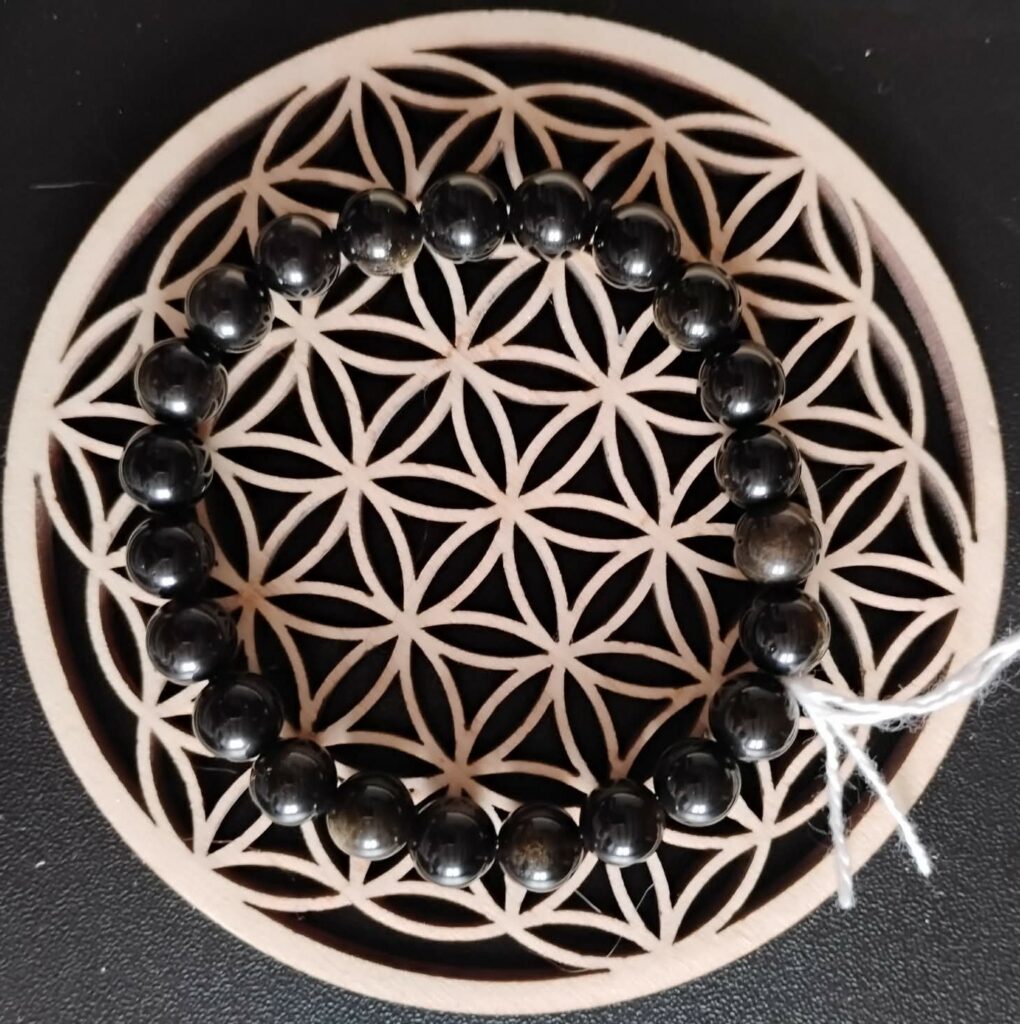 Obsidienne Dorée Bracelet 8Mm