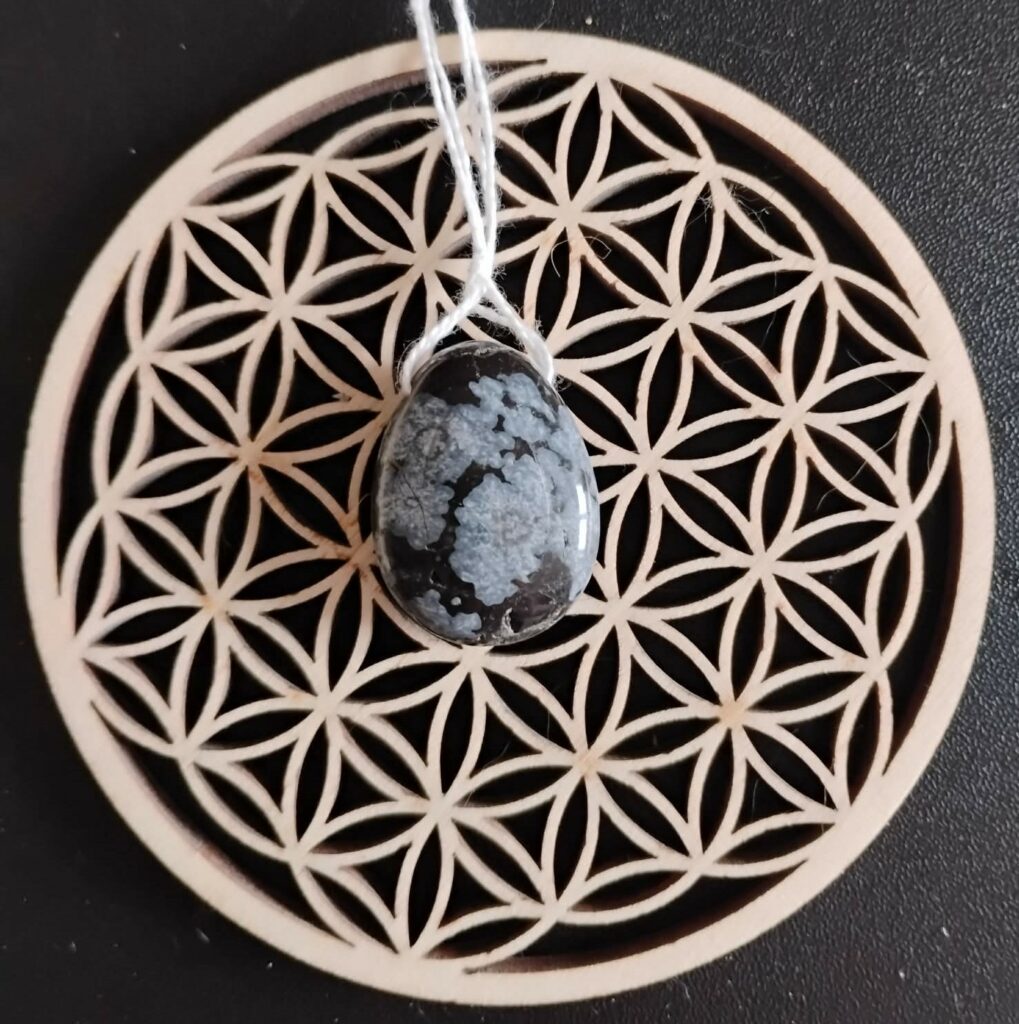 Obsidienne Mouchetée Pendentif Dôme