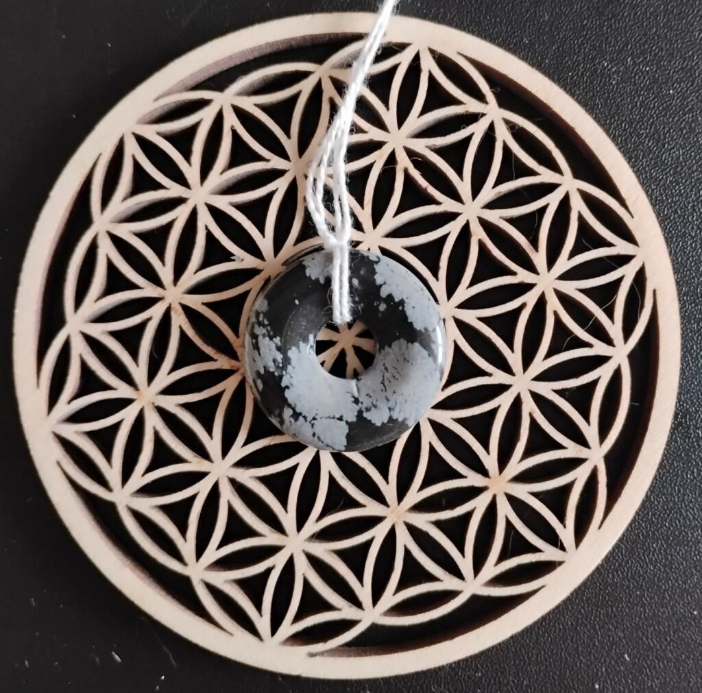 Obsidienne Mouchetée Pendentif Donuts
