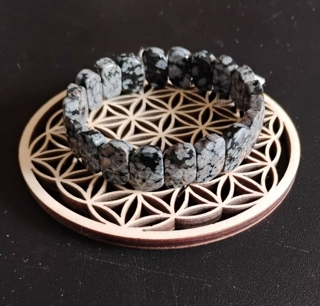 Obsidienne Mouchetée Bracelet Facette
