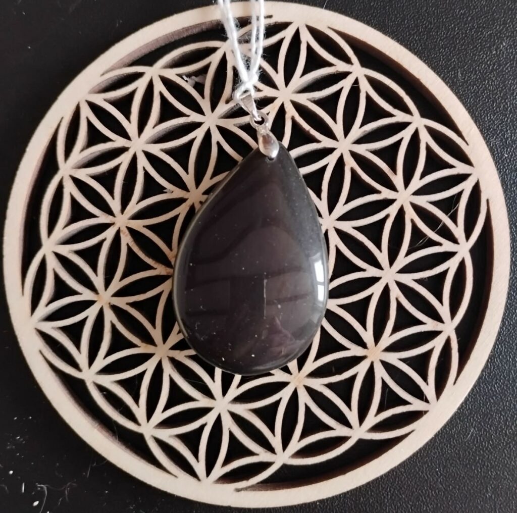 Obsidienne Oeil Céleste Pendentif Ovale