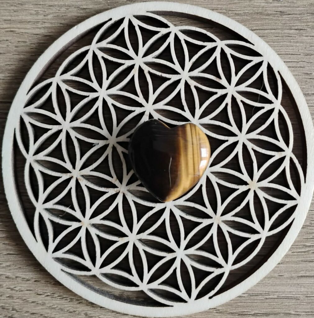 Oeil de Tigre Pendentif Coeur
