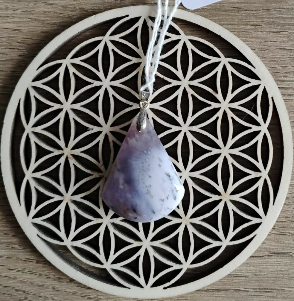 Opale Violet Pendentif Triangle