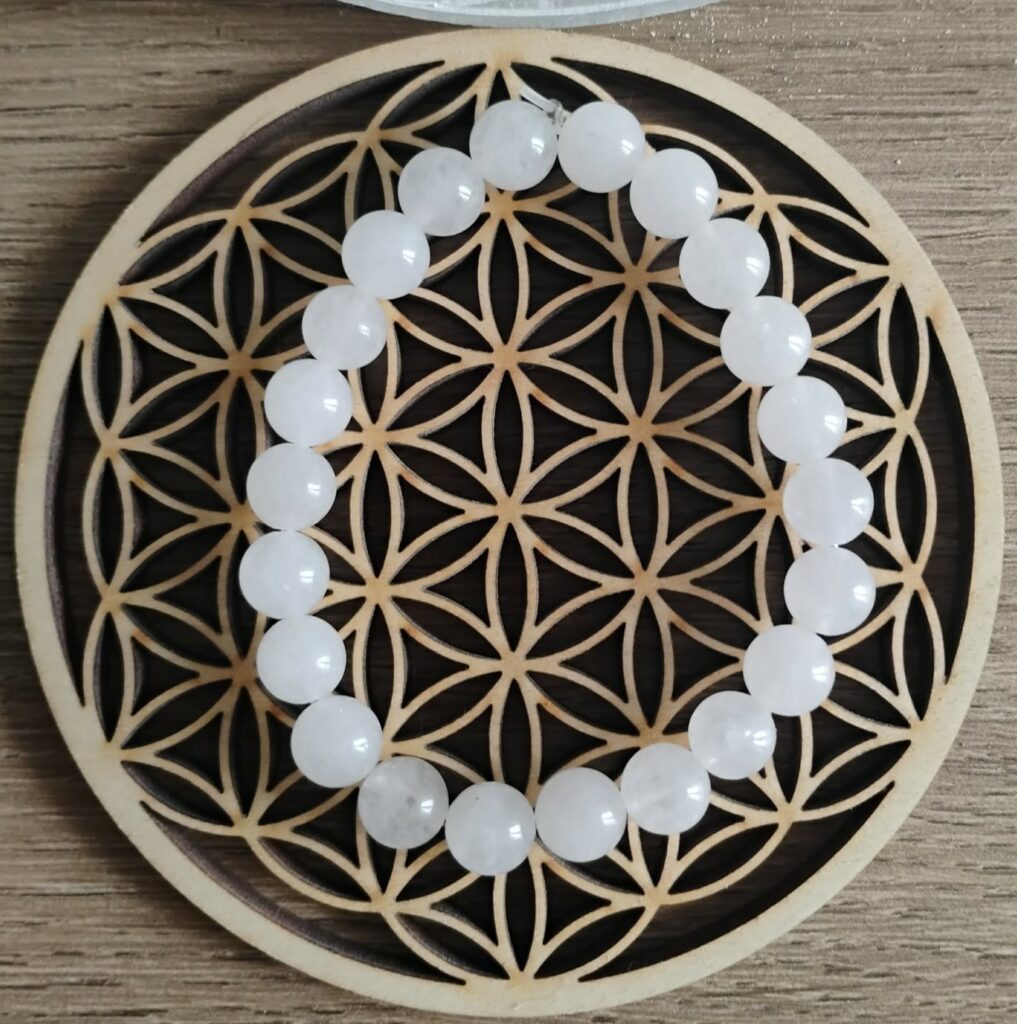 Pierre de Lune Blanche Bracelet 8Mm