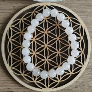 Pierre de Lune Blanche Bracelet 8Mm