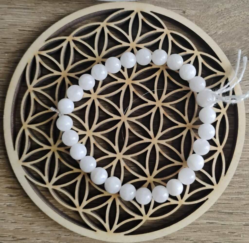 Pierre de Lune Blanche Bracelet 6Mm