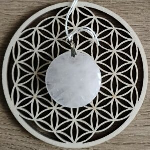 Quartz Blanc Pendentif Rond