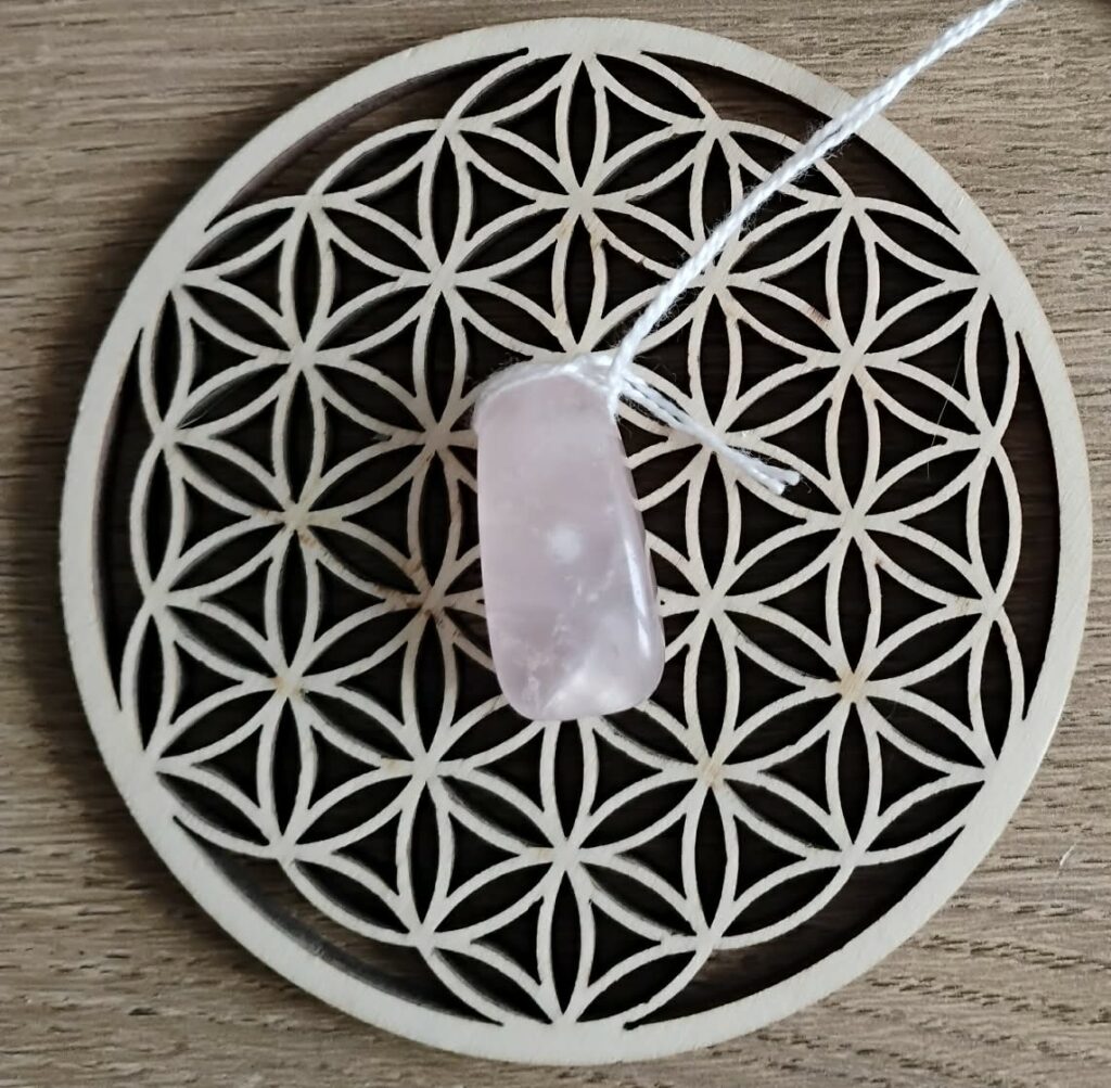 Quartz Rose Pendentif Dôme
