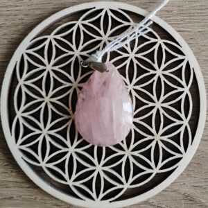 Quartz Rose Pendentif Goutte