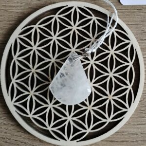 Quartz Blanc pendentif Triangle