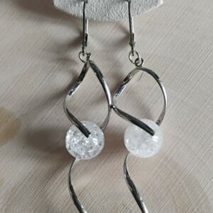 Cristal de Roche Boucle d'Oreille