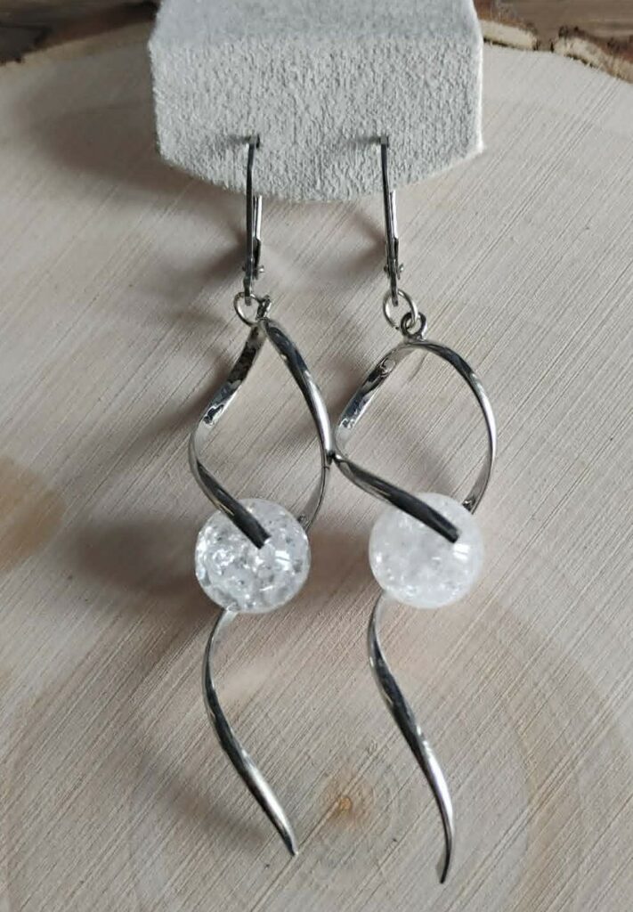 Cristal de Roche Boucle d'Oreille