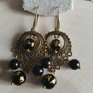 Obsidienne Boucle d'Oreille