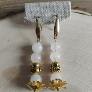 Quartz Rose Boucle d'Oreille 2