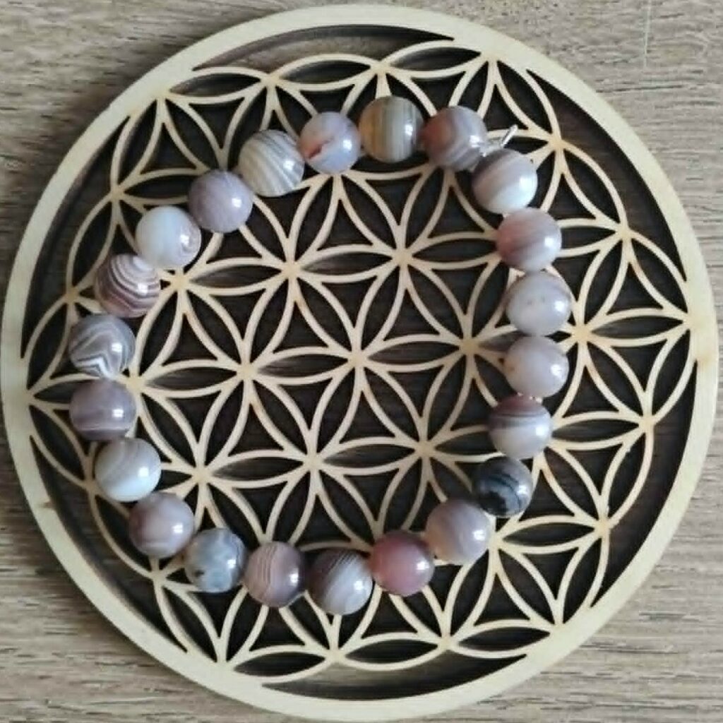 Agate Grise Bracelet 8Mm