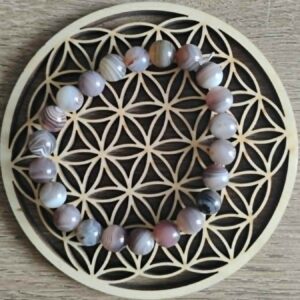 Agate Grise Bracelet 8Mm