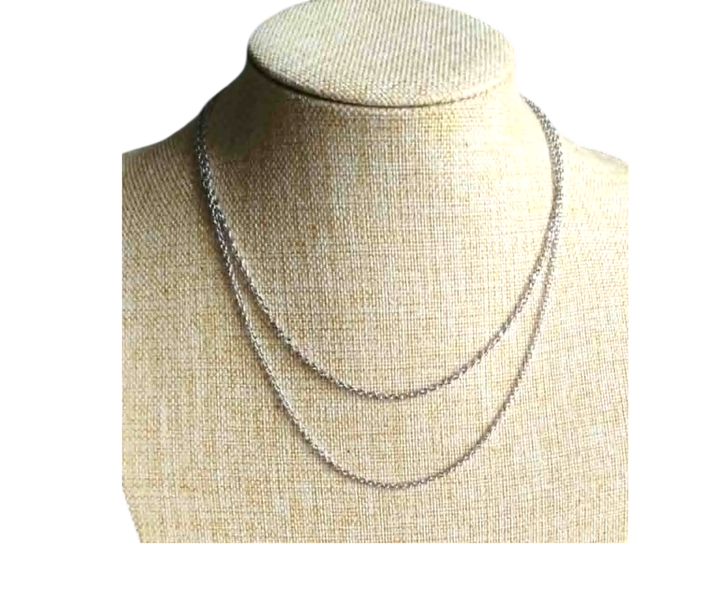 Chaine Acier Inoxydable Argentée Mailles 50 Cm