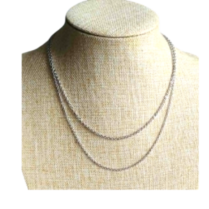 Chaine Acier Inoxydable Argentée Mailles 60 Cm